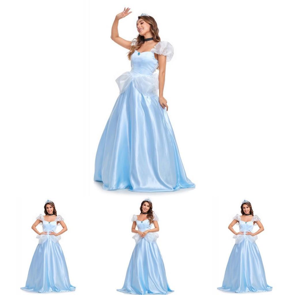 Gorgeous Female Adult Cinderella Dress Made Of Premium Polyester For Festive Occasions