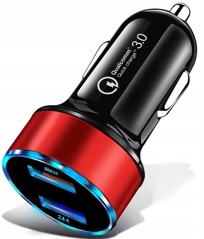 Co2 Car Charger, Qc 3.0 Fast Charging , Alu 3.1A, Black 0055