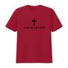 God Bless Him T Shirt Stylish Cross Design for All Occasions Vintage Soft Slightly Fashion Top For Everyday Wear