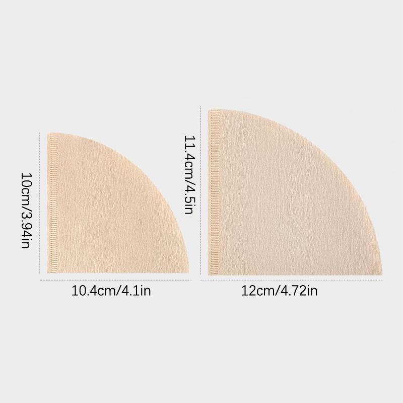 Disposable V Shaped Coffee Filter Paper 100 Sheets Natural Unbleached High Permeability Cone For Hand Drip Coffee Machine