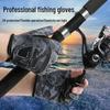 Breathable Non-Slip Sun Protection Fishing Gloves, 3-Finger or 5-Finger Options.