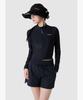 LECOQ Women'S Water Rash Guard Zip-Up - Black Qr222Sfz61