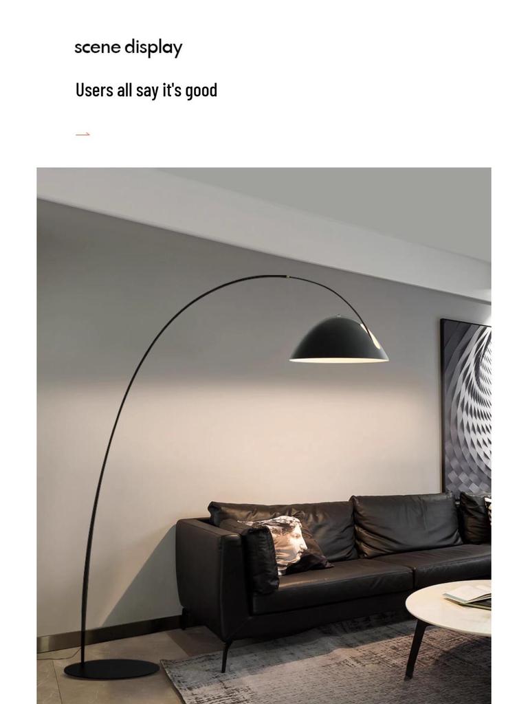 Nordic Minimalist Fishing Floor Lamp - Elegant Living Room Decor, Atmospheric Vertical Light, Luxurious Art Design