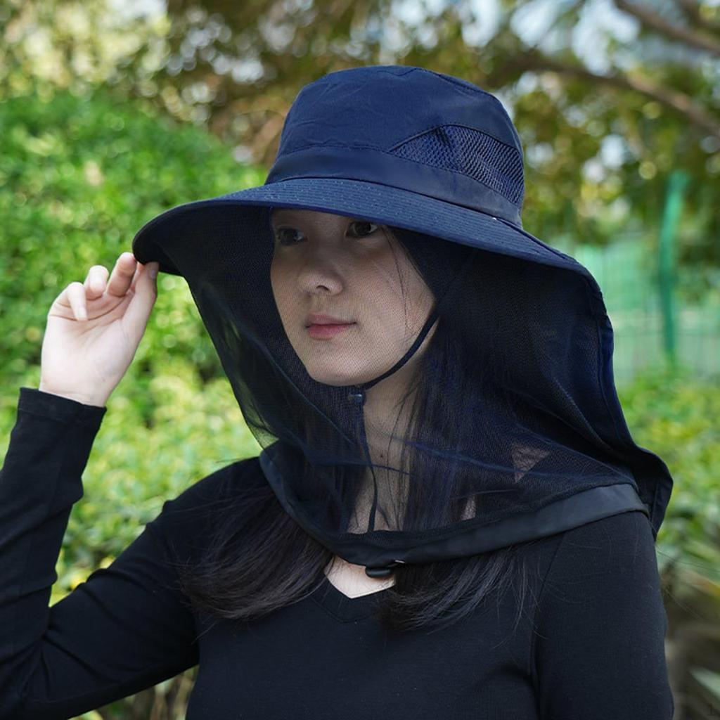 Imker Bucket Hat für Erwachsene Tragbarer Sonnenhut Gesichtsschutz Wandern Gartenarbeit Outdoor Angeln