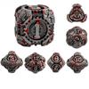 7 teile/satz von Getriebe Metall Dnd Würfel Set Polyhedral Anzahl Würfel Kit für Dnd TRPG Cthulhu COC Laufende Team D6 brettspiel Würfel