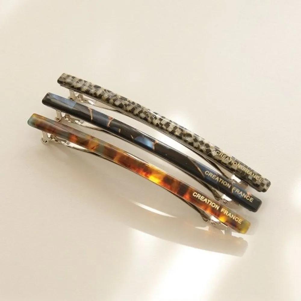 J Lauren Slim Straight Medium Automatic Hairpin H0891 Black Blue