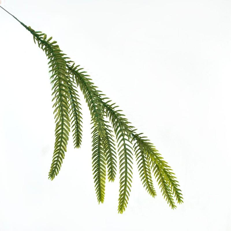 Realistic Dual-Tone Plastic Pine Needle Wreath Christmas Decor 10-Prong Artificial Fir Branches DIY Holiday Garland