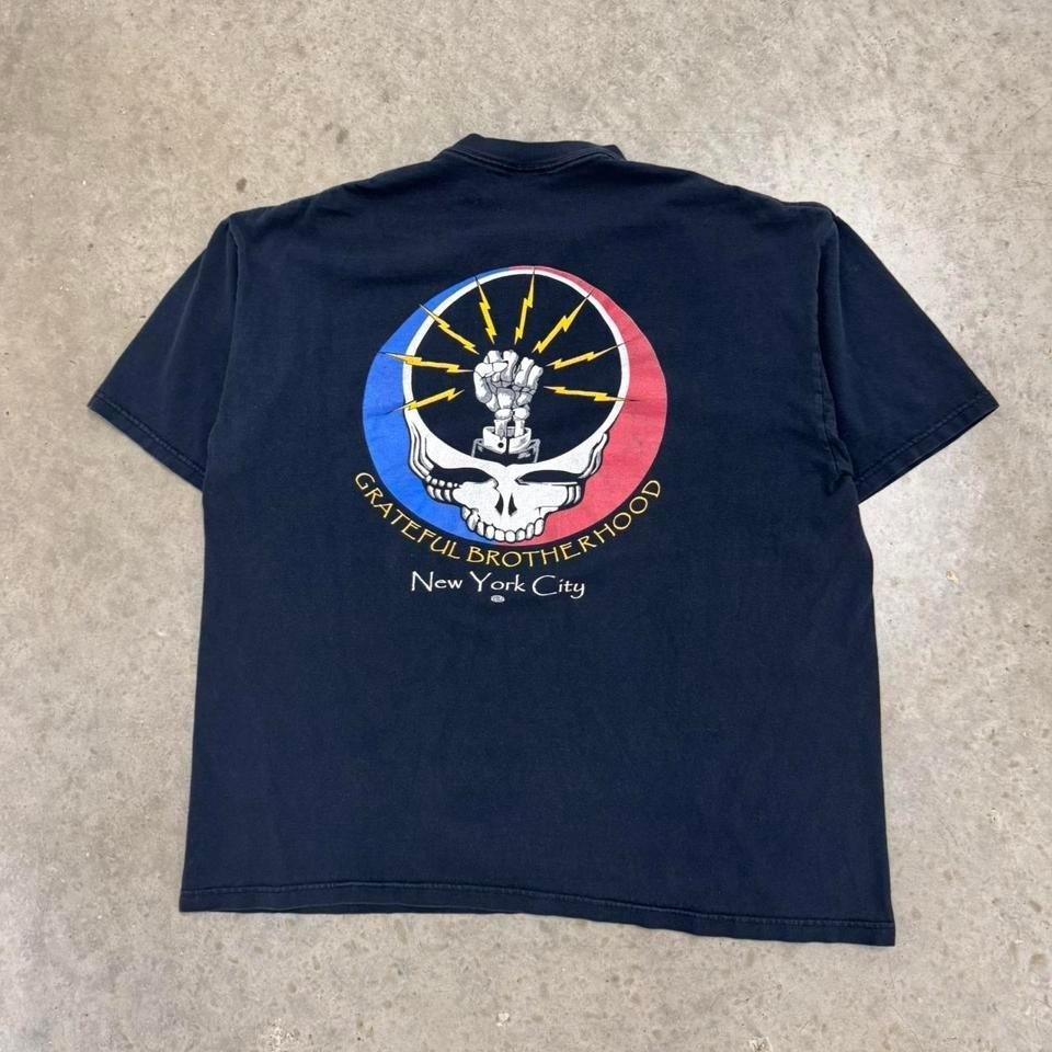 Vintage 90s Grateful Dead Workers Union Stealie New York Black mens XL Unisex T-Shirt S