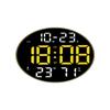 Colorful Ambient Light 12-inch Large Screen Multifunctional Clock, Nordic Simple Living Room Wall Clock, LED Wall Hanging Clock