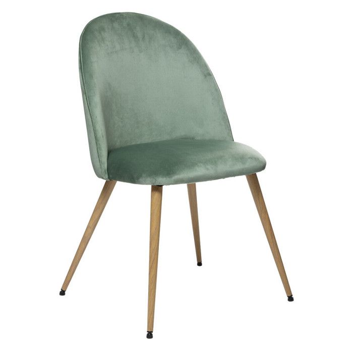Lot de 2 chaises velours "Slano" Atmosphera - Céladon