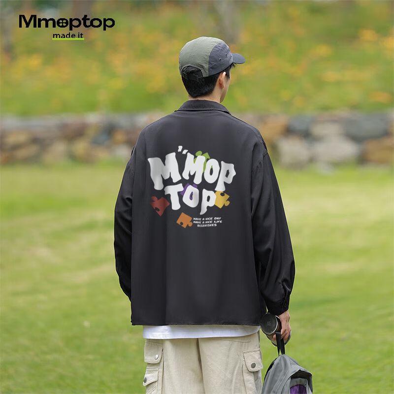 MMOPTOP Men's Casual Patterned Long Sleeve Shirt