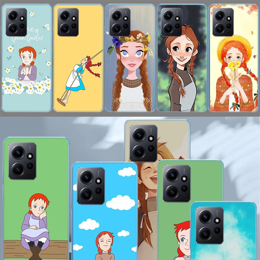 A-Anne of Green Gables Anne Shirley Phone Case For Redmi Note 14 15 Pro 5G 13 12 Pro Plus 11 11T 11E 11S 10 Pro 10S 9 9S Cover C