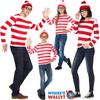 Where's Wally Halloween Costume Fun And Smart Uk Anime Cos Dress-up Outfit