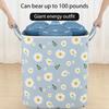 100/140/180/210L Closet Organizers Large Capacity Daisy Quilt Bins Space-Saving Stackable for Blanket Comforter Clothing Bedding