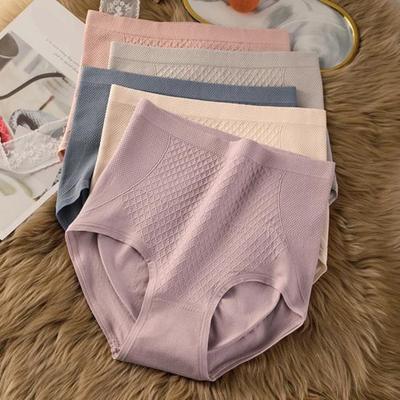 Women's High Waisted Underwear Tummy Control Full Coverage Compression Panties Female Seamless Stretchy Briefs
