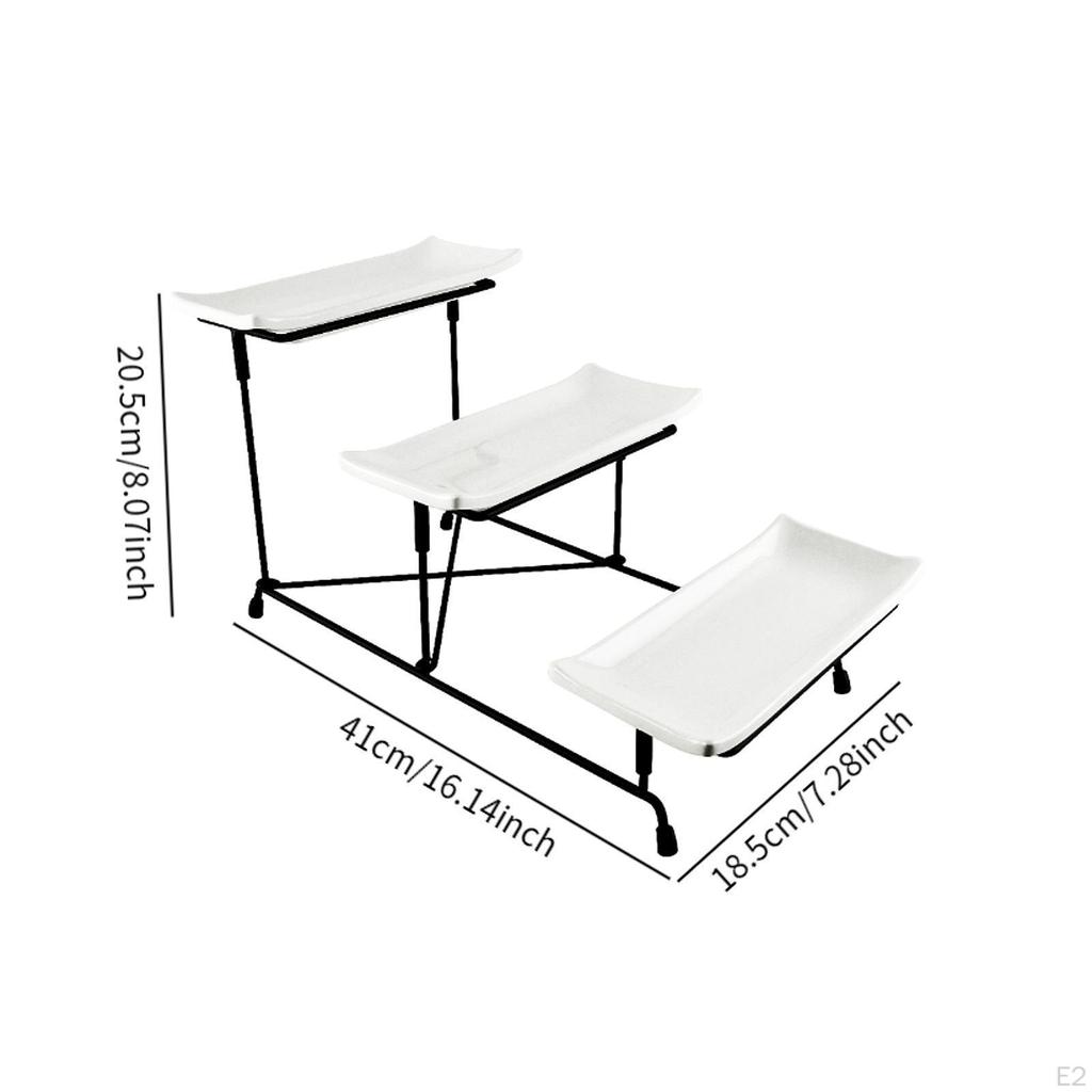 Cake Presentation Stand with Serving Trays, Ideal for Birthday Food Display