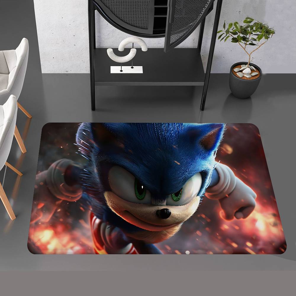 Game S-Sonic Movie Floor Mat Rectangle Anti-slip Home Soft Badmat Front Door Indoor Outdoor Mat Welcome Doormat