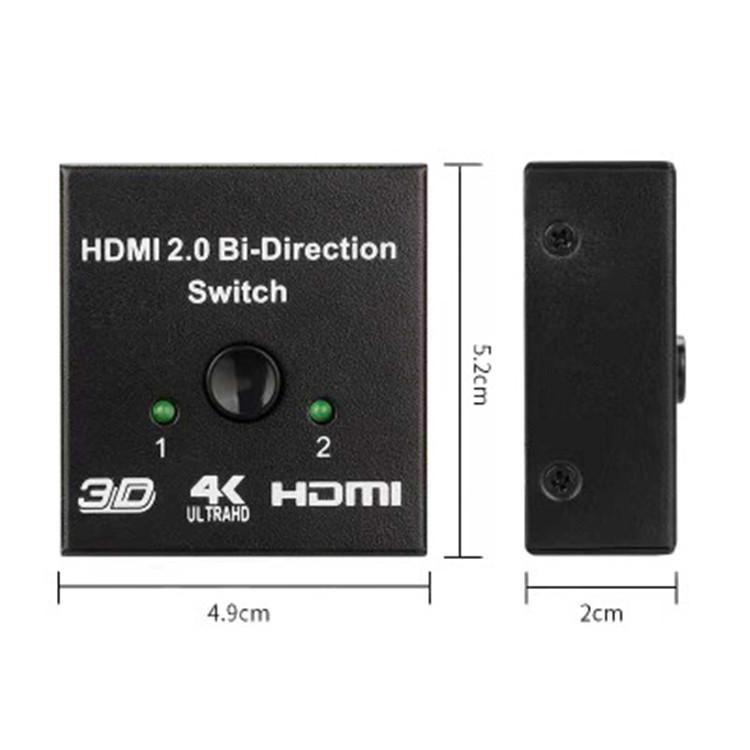 

Двунаправленный 4K HDMI-коммутатор: 2 входа и 1 выход или 1 вход и 2 выхода