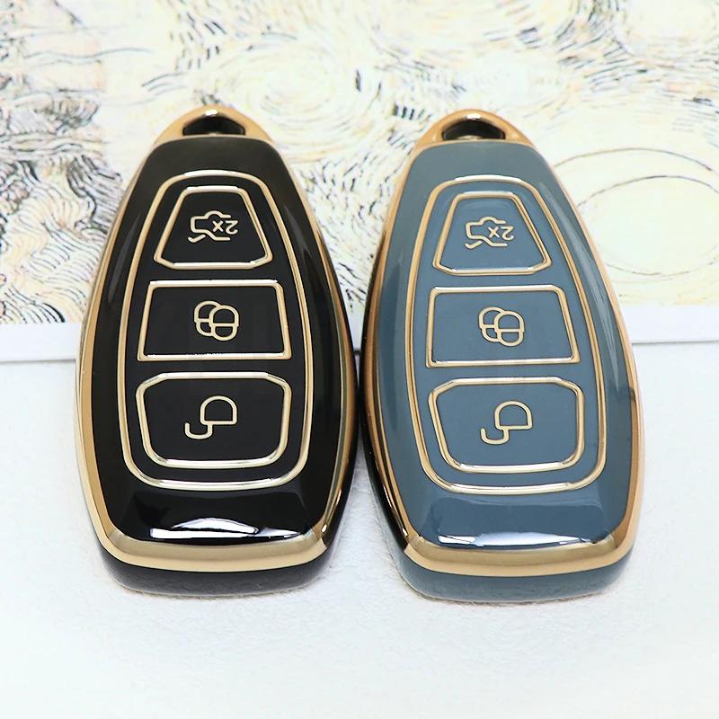 NOU Husă TPU pentru Cheie Inteligentă de Mașină cu Telecomandă Fob Carcasă pentru Ford Focus 3 4 ST Mondeo MK3 MK4 Fiesta Fusion Kuga 2013 2014 2015 2017