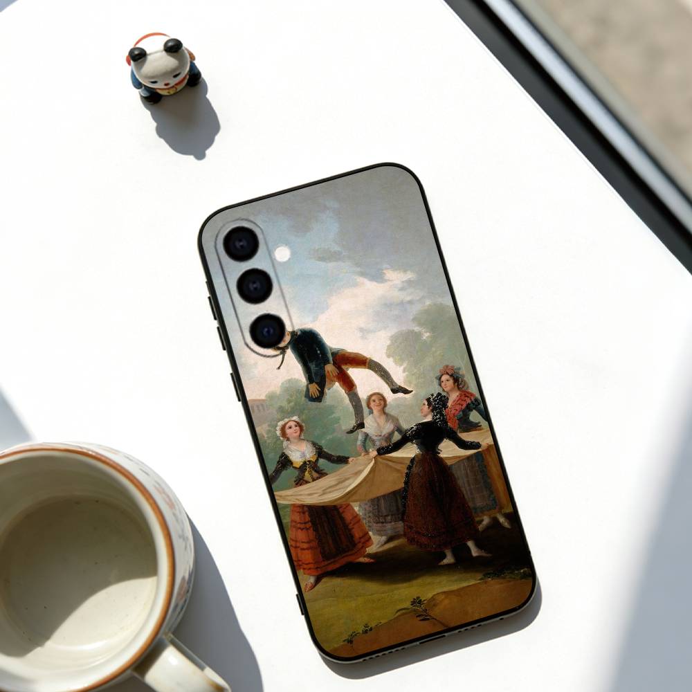 Hiszpania Francisco Goya Etui na telefon z motywem artystycznym Dla Samsung Galaxy A73,A72,A71,A70,A53,A52,A51,Miękki Silikonowy Czarne Pokrowiec