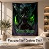 Tapestry Custom Name Text, Wall Hanging Tapestry Home Room DecorWorld of Warcraft