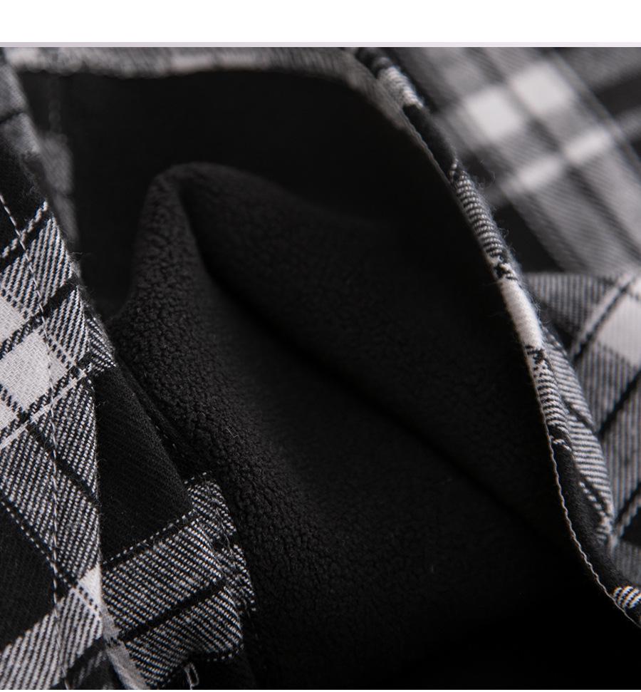 Children's Korean Style Plaid Fleece-Lined Shirt - Autumn/Winter Long Sleeve Cardigan for Boys (2023)