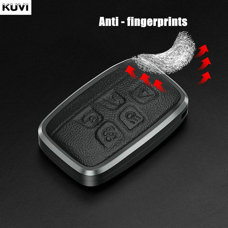 Leather Car Metal Key Case Cover For Land Rover Range Rover Sport Evoque Freelander For Jaguar Xf Xj Xe Xjl Xf Shell Accessories