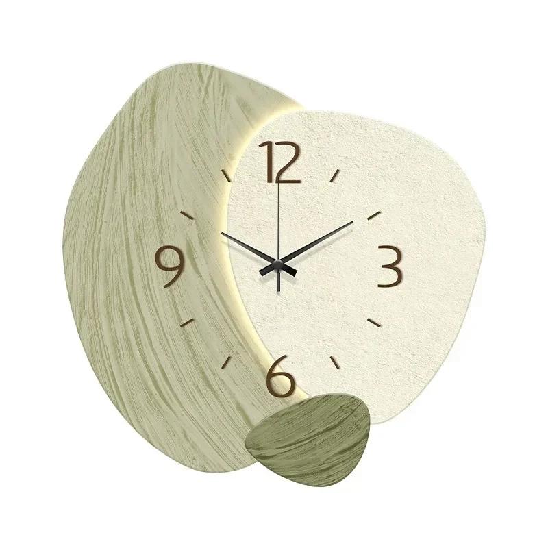 Living Room Clock Wall Clock High-end Atmospheric Clock Hanging Wall Hot Selling Machinery Fashion Cream Wind Creative