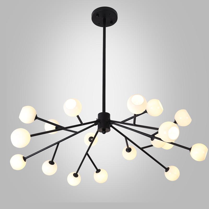 Post Modern LED Chandelier Lights G4 Bulb Tree Branch Hanging Lamp Living Dining Room Glass Ball Chandeliers Lighting Fixtures