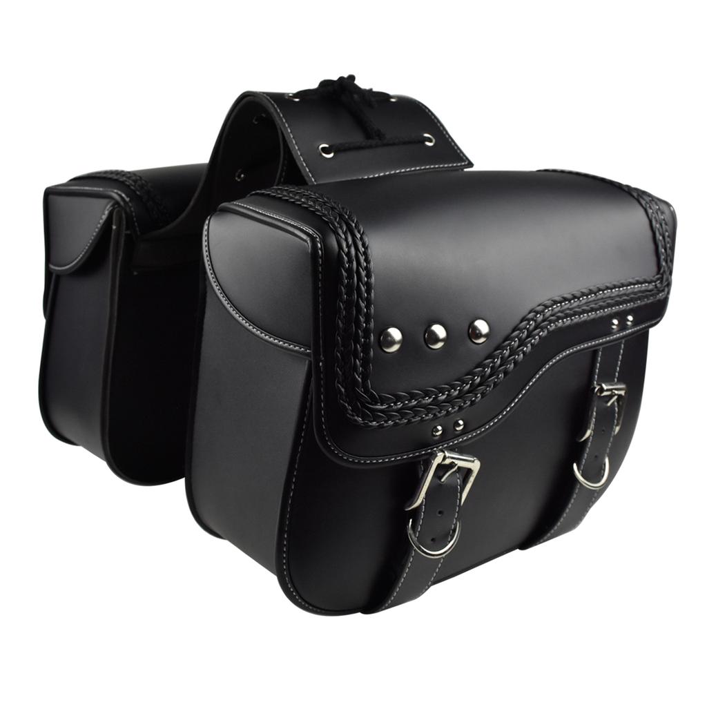 A Pair Motorcycle Saddle Bag Bike Side Storage Fork Tool Pouch Fit For Harley For Dyna For Wide Glide Efi Fxdwg