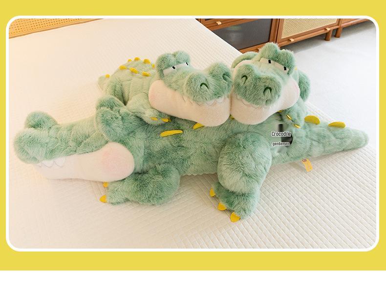 Mr. Crocodile Plush Toy - Cute Large Sleeping Pillow for Kids