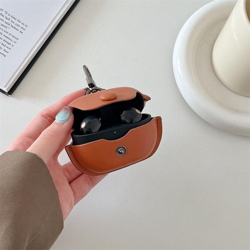 Sony WF-1000XM5 Plain Leather Protective Case - Fifth Generation