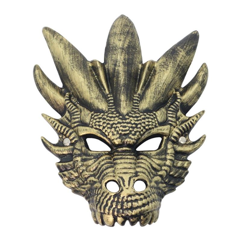 Dragon Head Mask for Women Men Masquerade Dragon Head Full Face Mask Halloween Animal Mask Halloween Cosplay Accessories