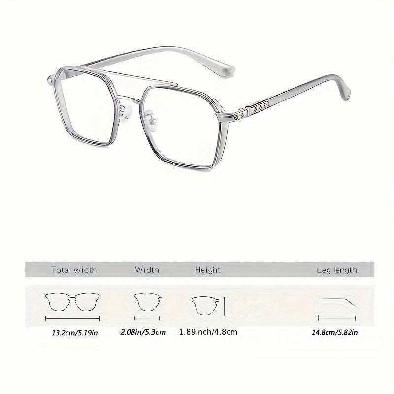 [Fashionable Anti-blue Light Frames] Anti-blue Light Double Bridge Glasses Frame For Men And Women