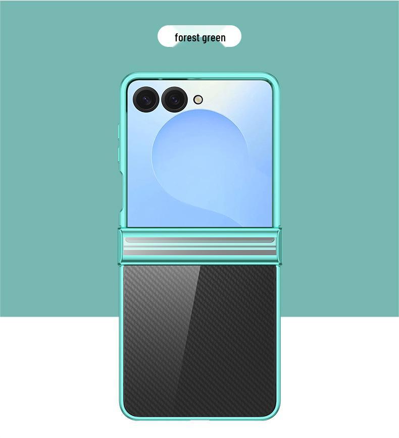 Samsung Z Flip Ultra-Thin Transparent Electroplated Drop-Proof Case Set for Models 7/6/5/4/3