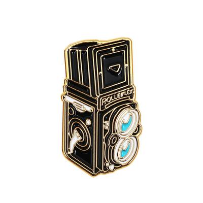 ROLLEI FLEX Camera Pin Badge Camera Motif One Point 109420 RL-031-GD