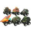 Set Of 6 Dinosaur Model Boomerang Cars Vibrant Mini Toy Gift For Kids
