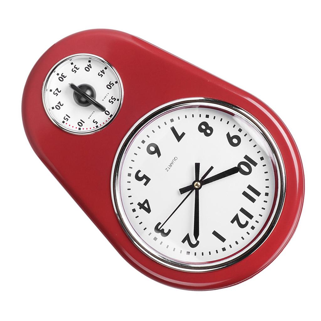 Vintage Wall Big Watch Hanging Clock Home Kitchen Timer