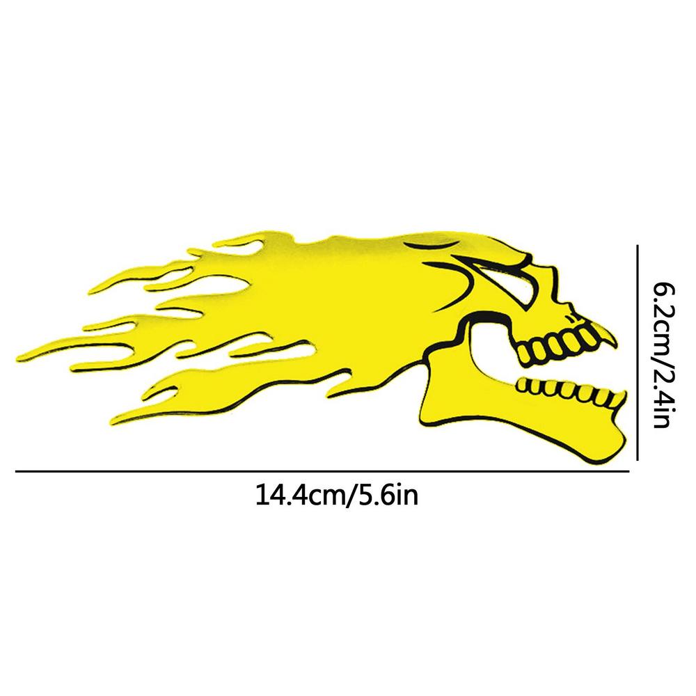 

Skull Car Decal 3D Car Body Skull Shape Stickers 2Pcs Creative Car Decal Bumper Stickers Car Side Decal Decorative Car Stickers жёлтый