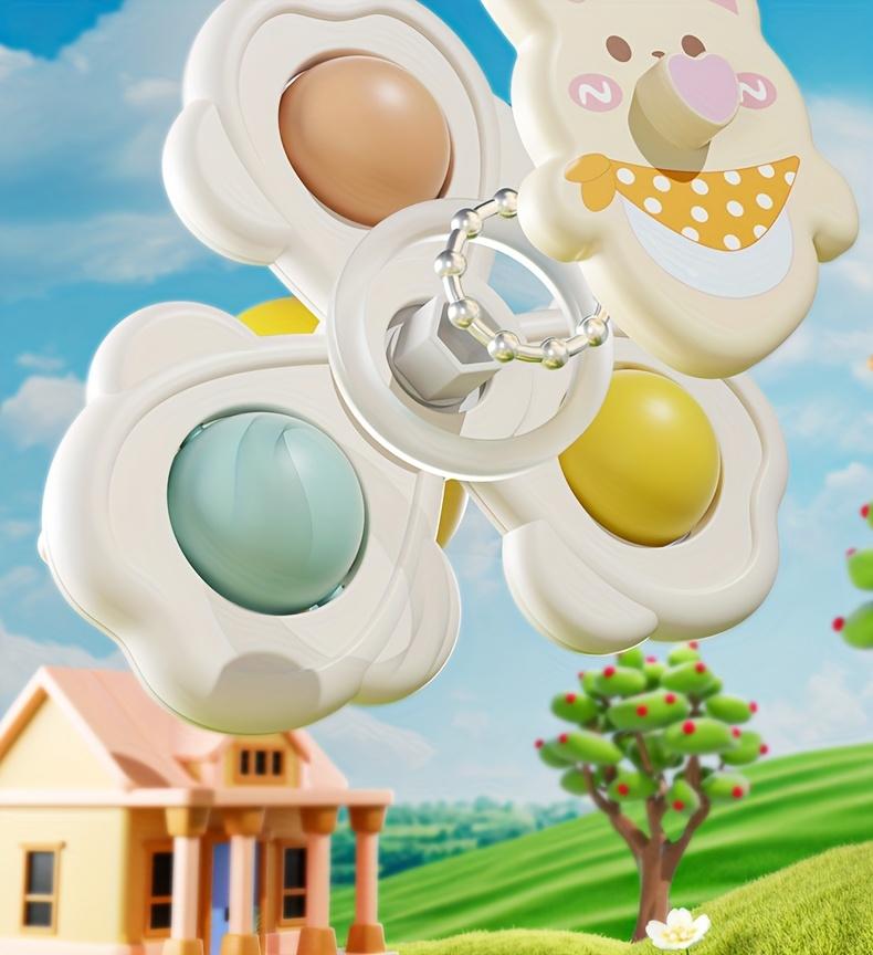 1/3/6pcs Suction Cup Spinning Top Toy,Suitable for Desktop,Glass And Tile Wall, Colorful Cartoon Animal Suction Cup Spinning Top