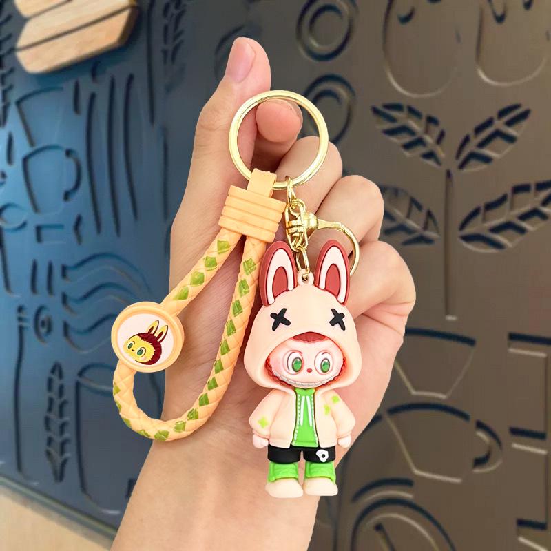 Cartoon Cute Labubu Coin Purse & Keychain Card Holder – Children's Gift & Earphone Bag