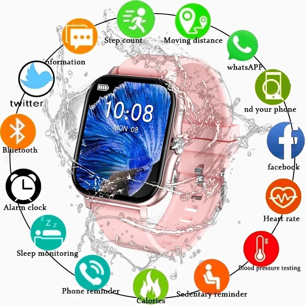 2024 New Smart Watch for Men Women Gift Full Touch Screen Sports Fitness Watches Bluetooth Calls Digital Smartwatch Wristwatch