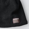 Avirex Single Knit Cap Knit Watch 028 Men's Fleece-Lined Beanie, Short, Autumn/Winter Hat, Cap, Black,