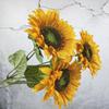 3 Heads/Bunch Decorative Home Decor DIY Craft Fake Flores Bouquet Artificial Flower Silk Sunflower Wedding Decoration