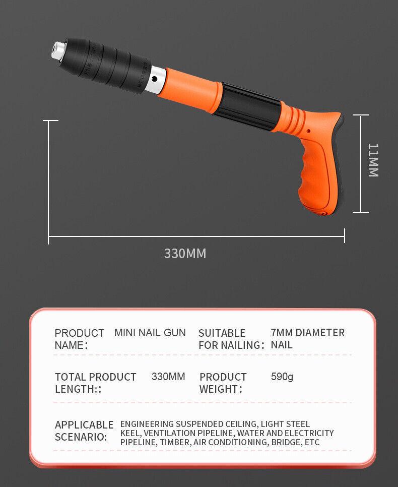 Integrated pneumatic nailer for woodworking, manual steel nailer with 4 gears, NEW