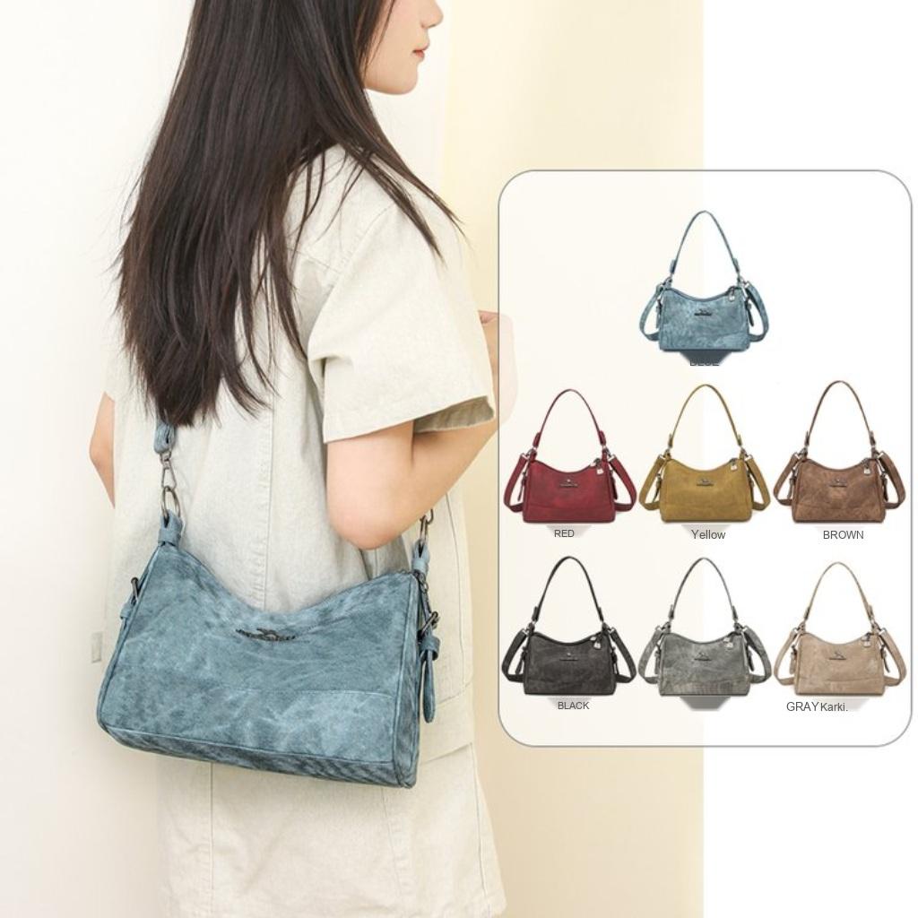 Xeie Thuk Shoulder Crossbody Handbag Women PU Adjustable Strap Daily Commute