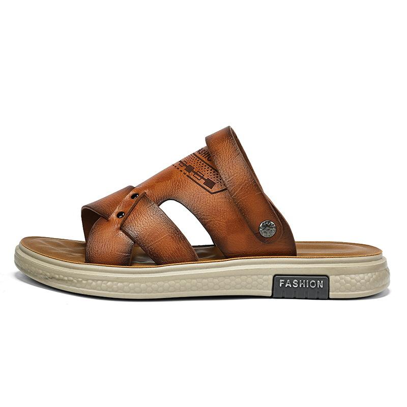 Beach shoes men's summer wear non-slip and deodorant dad driving dual-purpose sandals soft-soled outdoor sports seaside slippers