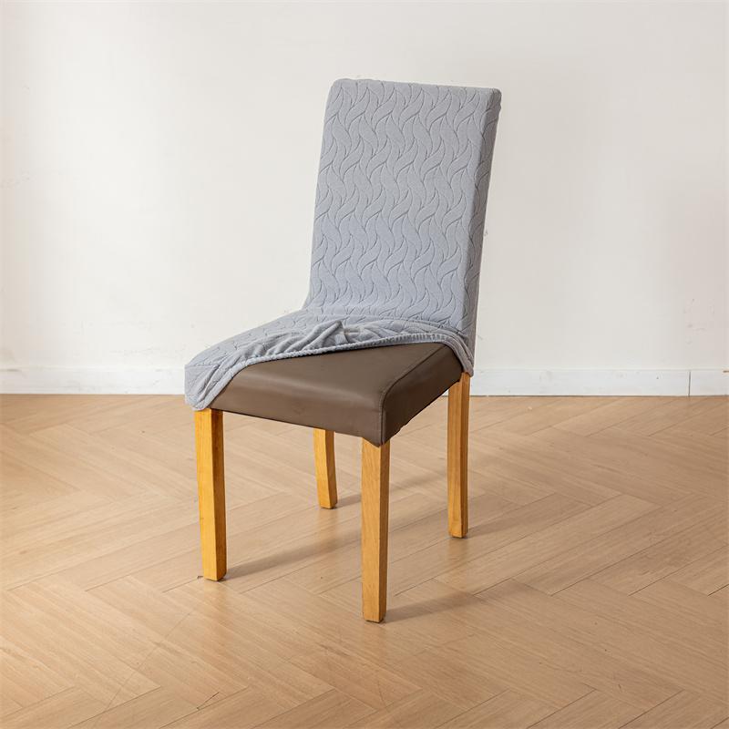 1/2/4/6Pcs Willow Leaf Jacquard Chair Cover Elastic Chair Seat Slipcover Spandex Chair Protector Kitchen Dining Room Restaurant