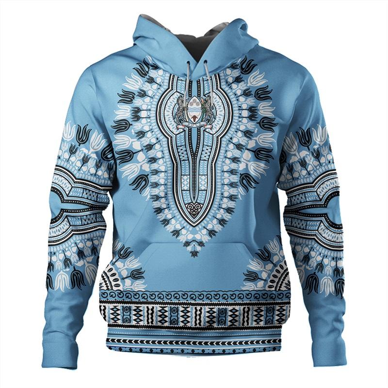 ETST 006 3D Geprinte Afrika Botswana Kaart Vlag Hoodies Voor Mannen Casual Nationaal Embleem Pullovers Sweatshirts Mannelijke Trainingspak Tops L