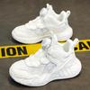 Boys White Basketball Shoes Summer 2025 New Children's Shoes Sports Little White Shoes Breathable Mesh Older Children and Students